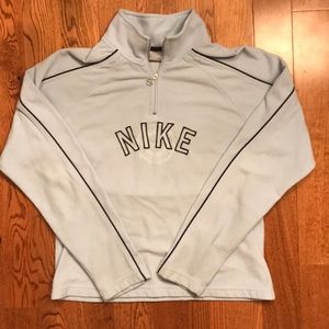Woman’s Nike baby blue quarter zip fleece /jacket